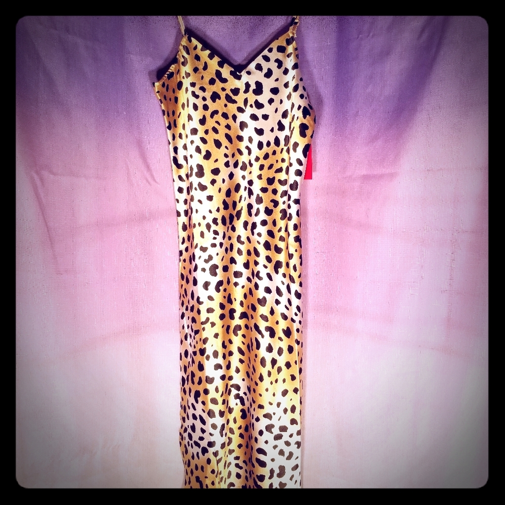 Animal Print Slip Dress